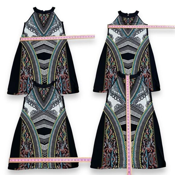 APT.9 Multi Color Tribal & Filligree Print Mini Dress Women’s Size Small Petite - Picture 3 of 10